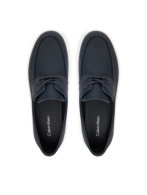 Calvin Klein Pusbačiai Calvin Klein Hybrid Clean Boat Shoe Lth HM0HM02233 Tamsiai mėlyna