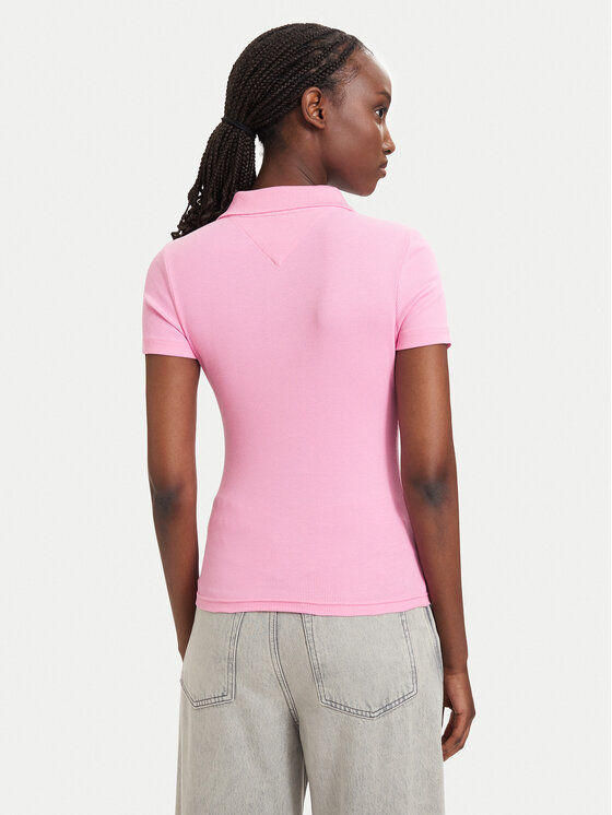 Tommy Jeans Tommy Jeans Polo DW0DW22327 Rosa claro Slim Fit