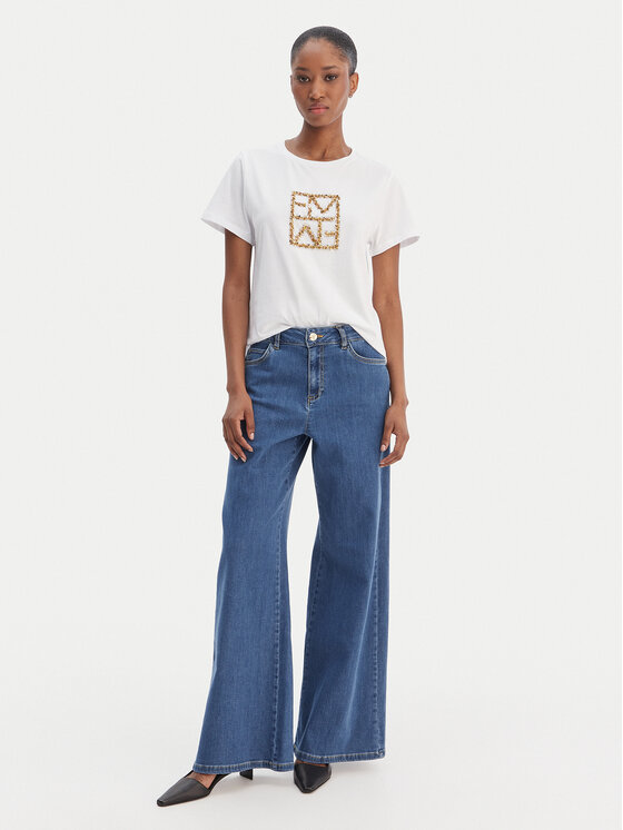 Marella Marella T-Shirt Emme by Marella Tema 2615971031 Λευκό Regular Fit