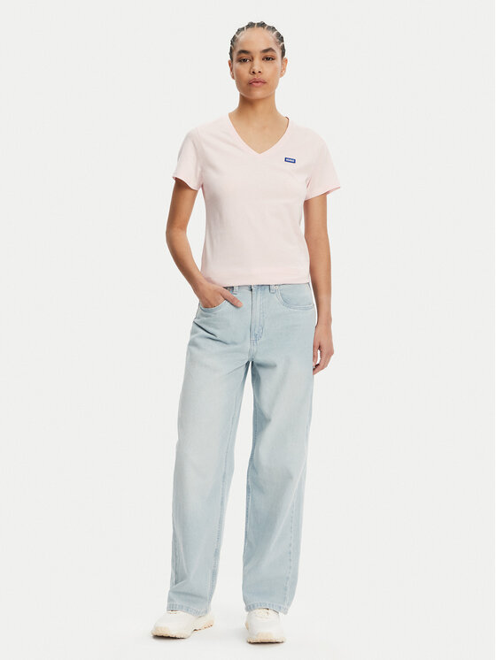 HUGO HUGO Футболка Classic 50513667 Світло-рожевий Slim Fit
