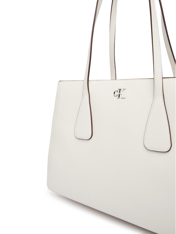Calvin Klein Geantă Calvin Klein Ck Medium Work Tote LV04F3442G Alb