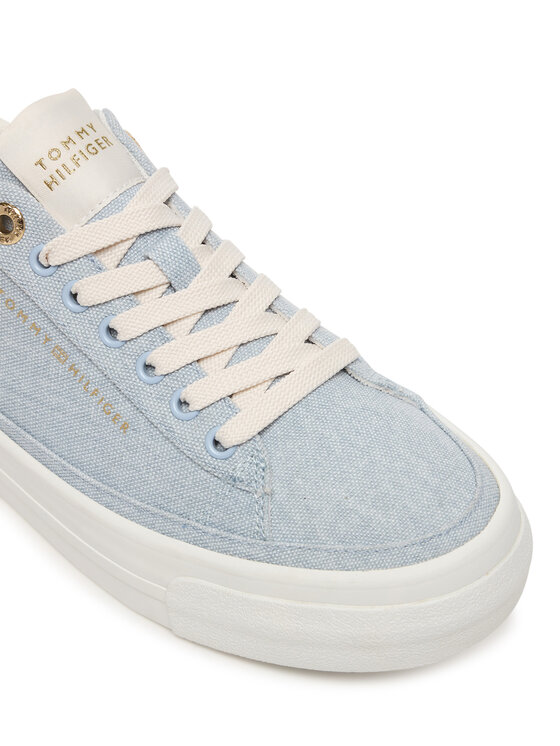 Tommy Hilfiger Sneakers Tommy Hilfiger Th Foxing Platform Washed Canvas FW0FW09172 Albastru celest