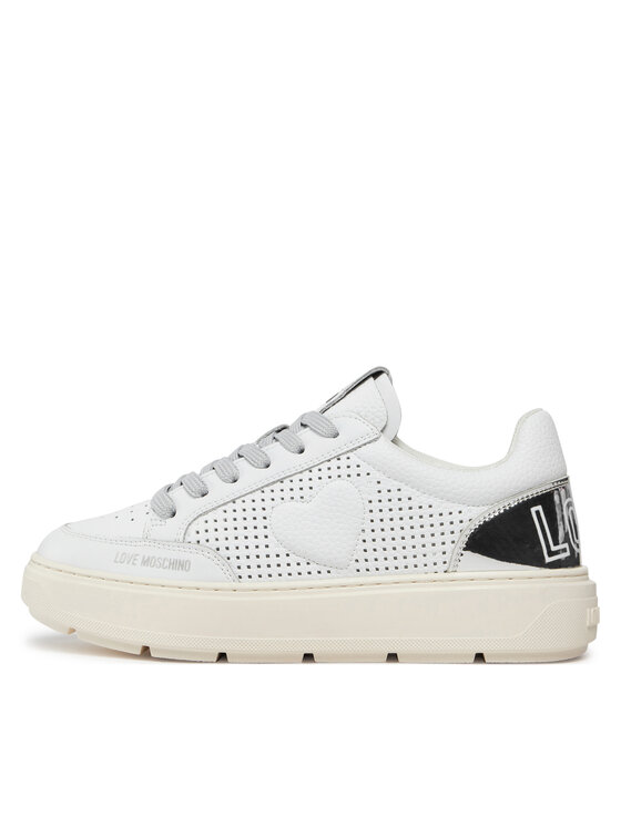 LOVE MOSCHINO Sneakersy LOVE MOSCHINO JA15274G1IJC410C Biela
