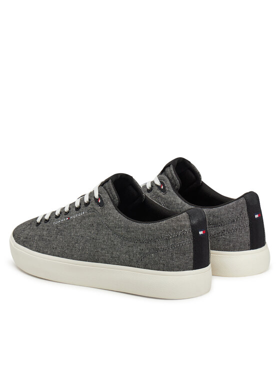 Tommy Hilfiger Tenis superge Tommy Hilfiger Th Hi Vulc Low Core Chambray FM0FM05389 Siva