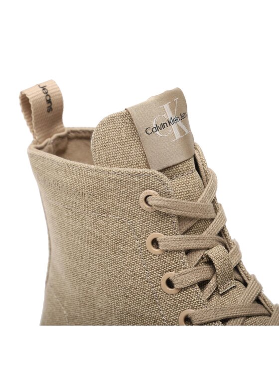 Calvin Klein Jeans Туристически oбувки Calvin Klein Jeans Chunky Combat Laceup Boot Co YW0YW01239 Бежов