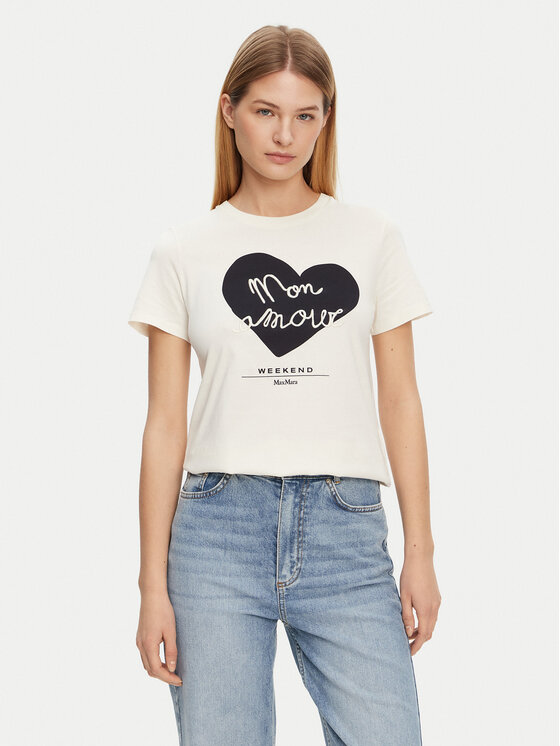 Weekend Max Mara Weekend Max Mara Футболка Vello 2515971051 Écru Regular Fit