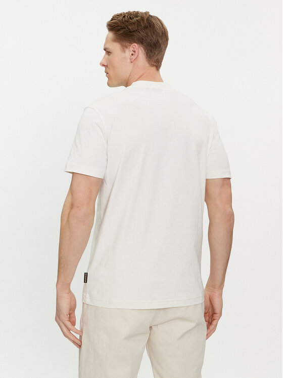 Napapijri Napapijri Majica Iaato NP0A4HFZ Écru Regular Fit