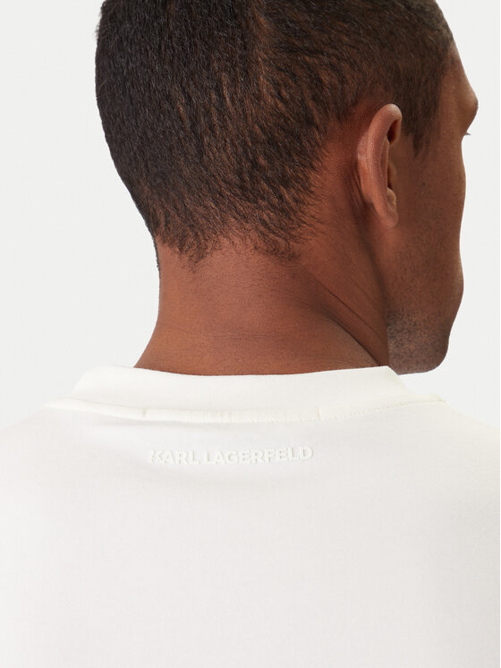 KARL LAGERFELD KARL LAGERFELD Camiseta 755055 561221 Écru Regular Fit