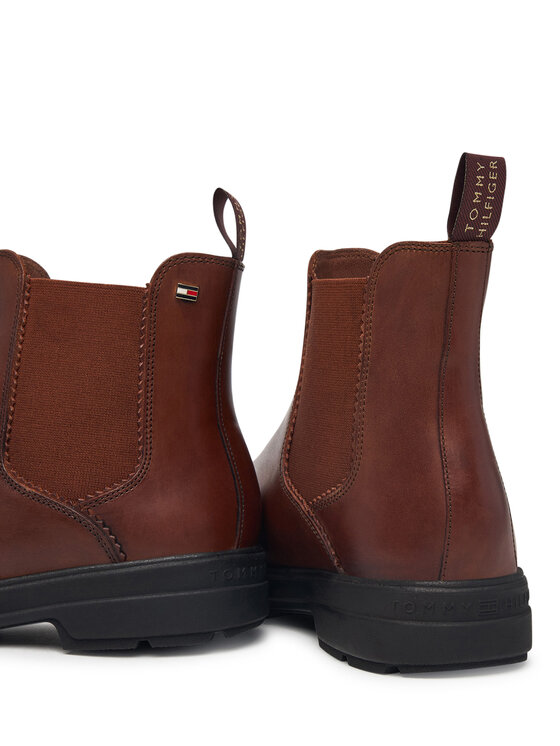 Tommy Hilfiger Botines Chelsea Tommy Hilfiger Th Flag Outdoor Chelsea Boot FW0FW09573 Marrón