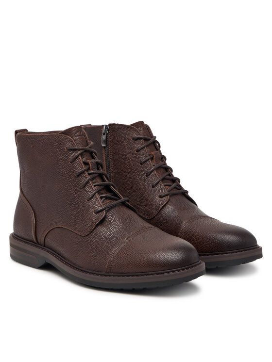 Clarks Kotníková obuv Clarks Aldwin 2 Cap 26320119 Hnědá