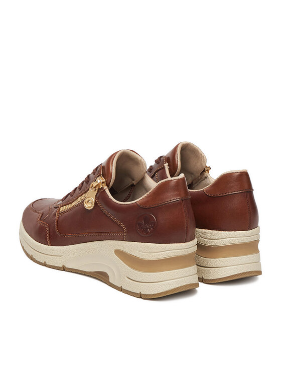 Rieker Sneakersy Rieker N9301-25 Hnědá
