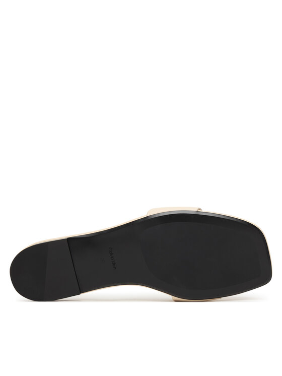 Calvin Klein Chanclas Calvin Klein Square Flat Sandal Emblem HW0HW03128 Écru