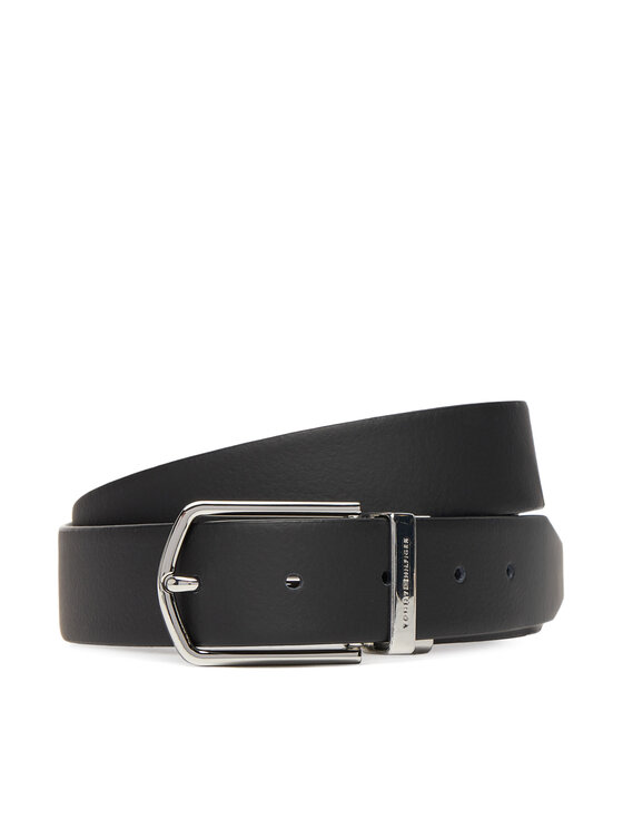 Tommy Hilfiger Curea pentru Bărbați Tommy Hilfiger Th Business Lux Rev AM0AM13762 Negru