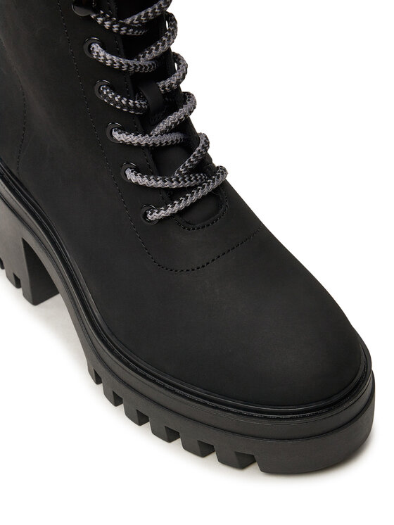 Calvin Klein Jeans Auliniai batai Calvin Klein Jeans Chunky Heeled Zip Boot Lth YW0YW01548 Juoda