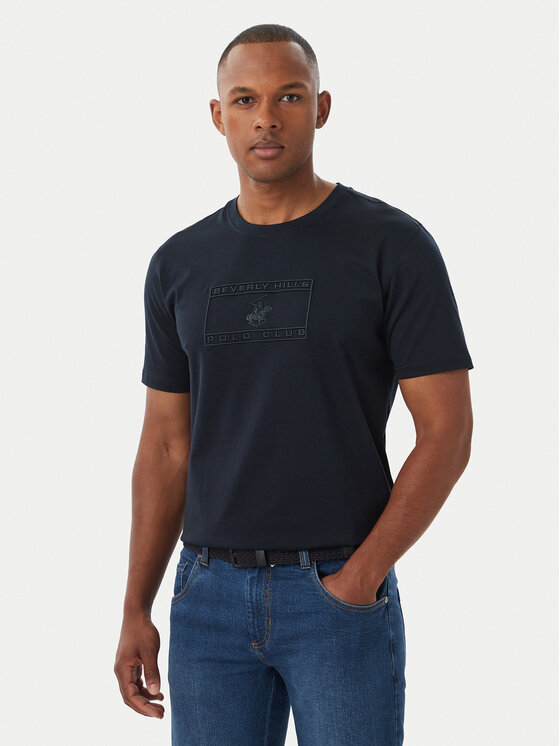 Beverly Hills Polo Club Beverly Hills Polo Club Camiseta P-FW26M-TS1536 Azul marino Regular Fit