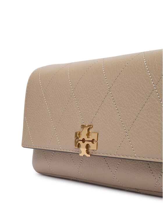 Tory Burch Borsetta Tory Burch Quilted Chain Wallet 186041 Crema