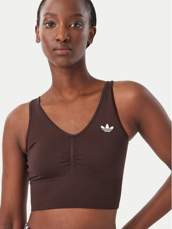 adidas adidas Sportski grudnjak Essentials Seamless Bralette IA4524 Smeđa Regular Fit