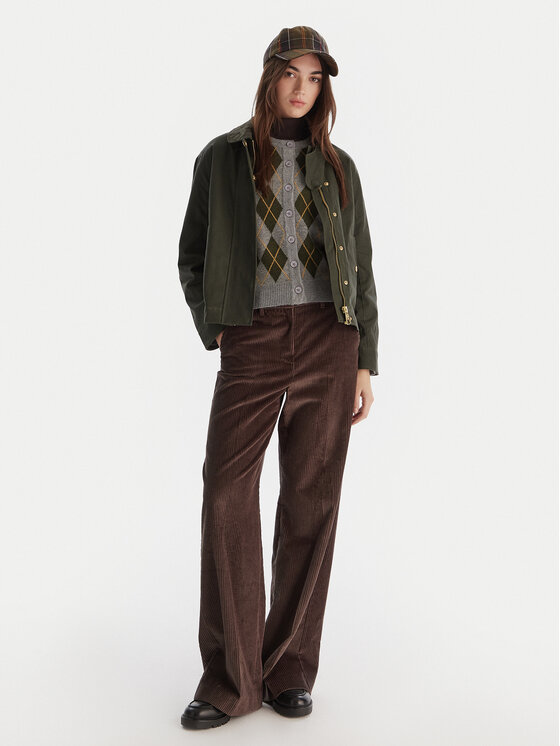 Hunter Hunter Prehodna jakna Leith HARW0065251 Zelena Oversize