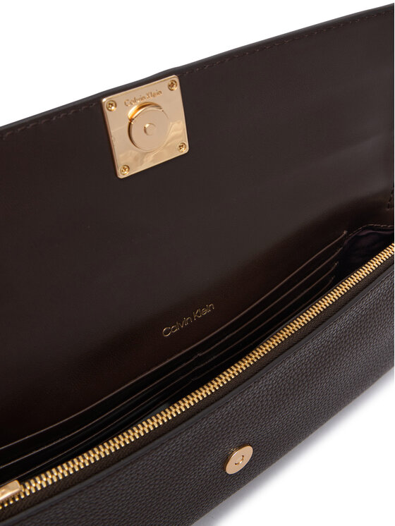 Calvin Klein Borsetta Calvin Klein Emblem Hw Pebble Clutch LV04F3740G Marrone