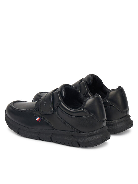 Tommy Hilfiger Pusbačiai Tommy Hilfiger Low Cut Velcro Shoe T3B4-33176-1355 M Juoda