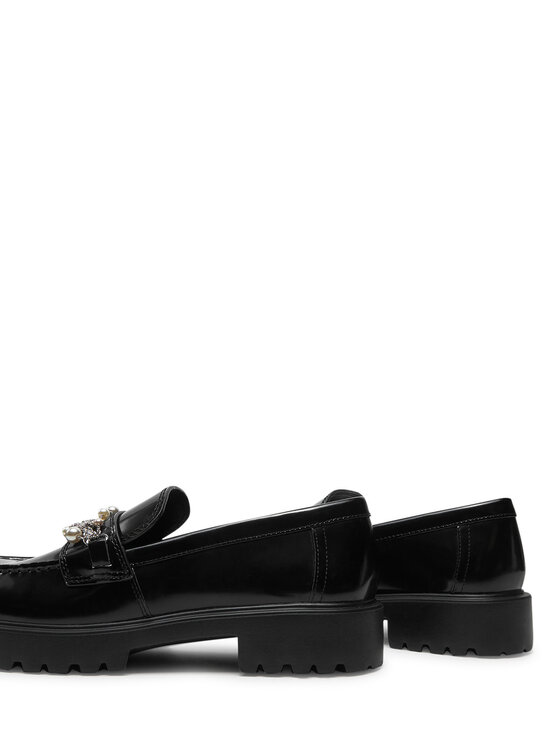Tory Burch Лофери Tory Burch Embellished Classic Lug Loafer 165828 Чорний