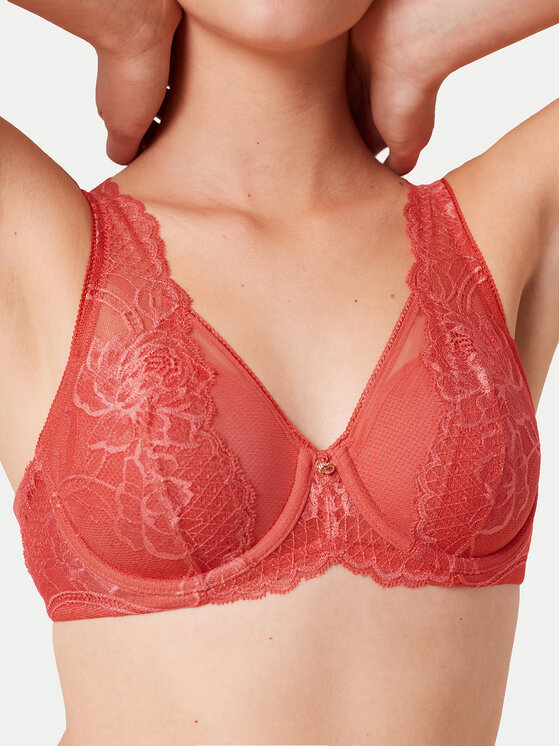Triumph Triumph Nedrček s kostjo Wild Peony Florale 10209627 Roza