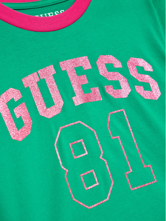 Guess Guess Футболка J3YI07 K8HM4 Зелений Regular Fit