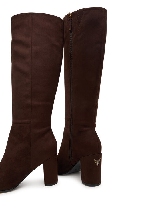 Guess Kozačky Guess FLFBRN SUE11 Tmavě hnědá