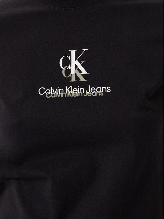 Calvin Klein Jeans Calvin Klein Jeans Majica Shadow Graphic J20J225545 Črna Regular Fit
