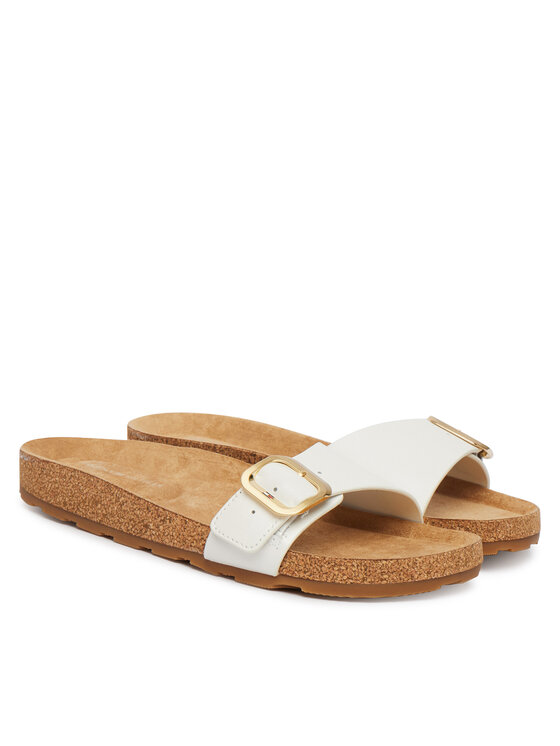 Tommy Hilfiger Ciabatte Tommy Hilfiger Cork Footbed Slip-On FW0FW09344 Bianco