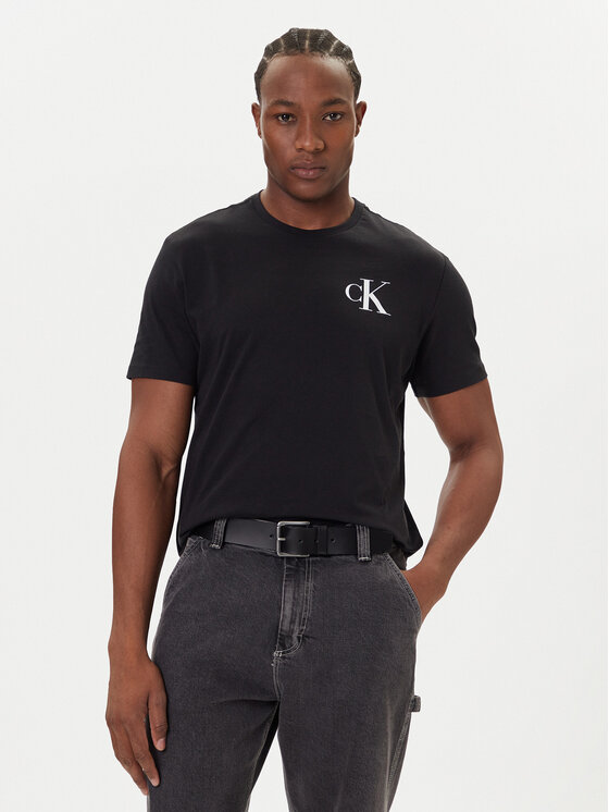 Calvin Klein Jeans Calvin Klein Jeans Camiseta 30s Chest Logo LV04RD865G Negro Regular Fit