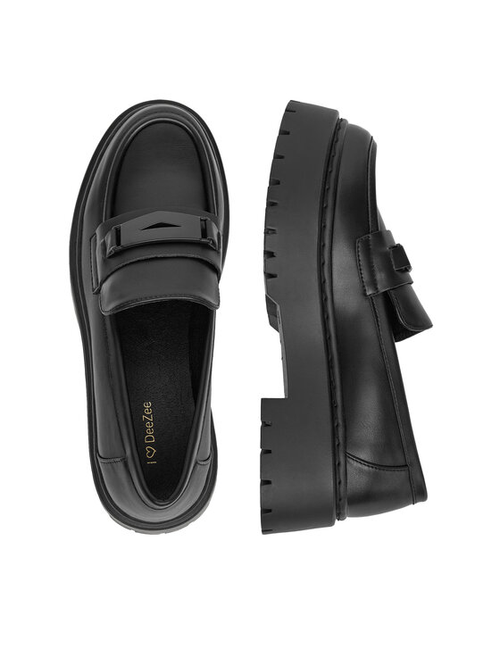 DeeZee Loafersy DeeZee 13123D-3 Černá