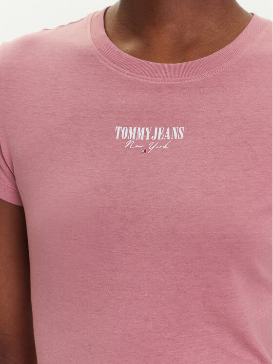 Tommy Jeans Tommy Jeans Camiseta Essential DW0DW20913 Rosa Slim Fit