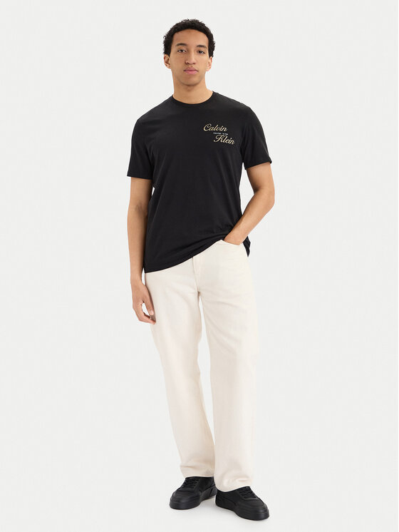 Calvin Klein Jeans Calvin Klein Jeans Camiseta SS 30s EU LV04RG804G Negro Regular Fit