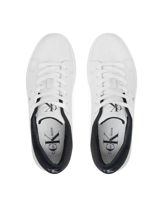 Calvin Klein Jeans Sneakersy Calvin Klein Jeans Classic Cupsole Lowlaceup Lth Wn YW0YW01444 Biela