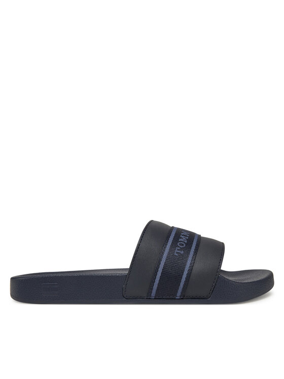 Tommy Hilfiger Klapki Tommy Hilfiger Hilfiger Poolside With Webbing FW0FW08529 Granatowy