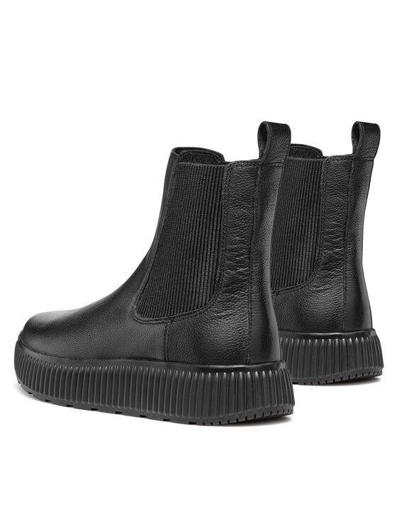 Geox Kotníková obuv s elastickým prvkem Geox D Graisy D46XFB 00046 C9999 Černá