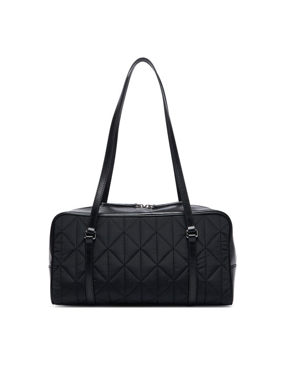 Calvin Klein Ročna torba Calvin Klein Quilted Nylon 2X Strap Camerabag LV04F3651G Črna