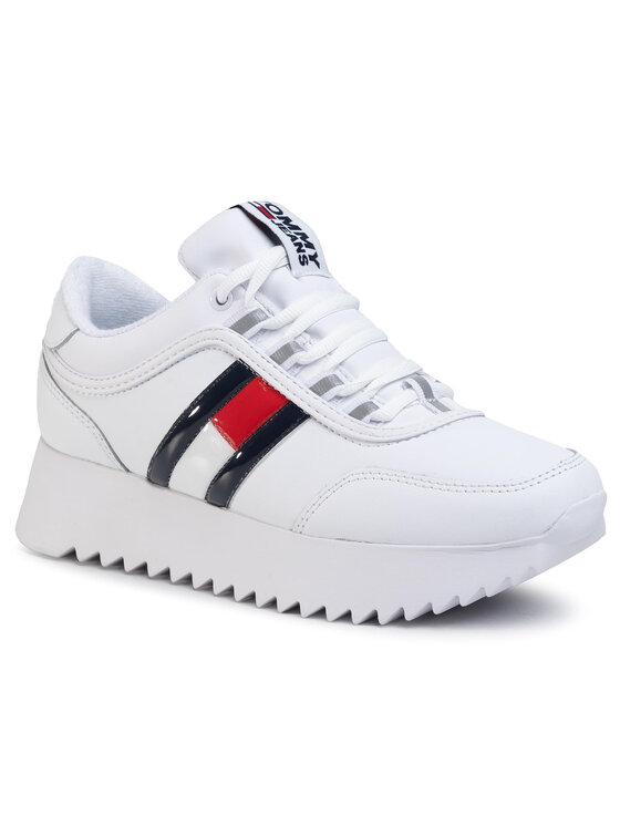 Tommy Jeans Superge Tommy Jeans High Cleated Flag Sneaker EN0EN00784 Bela