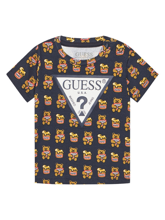 Guess Guess Футболка H1YT00 K6YW1 Чорний Regular Fit