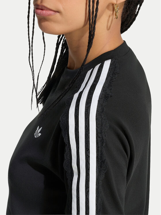 adidas adidas Camiseta Lace 3 Stripes LG4263 Negro Regular Fit