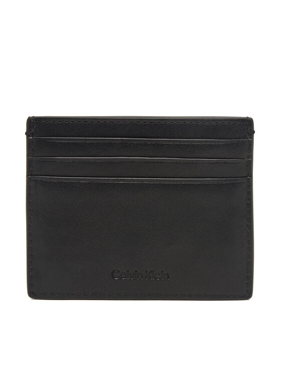 Calvin Klein Etui na karty kredytowe Calvin Klein Bold Ck Suede Cardholder LV04D1363G Czarny
