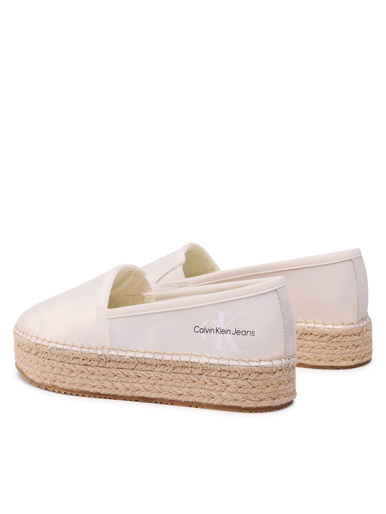 Calvin Klein Jeans Εσπαντρίγιες Calvin Klein Jeans Espadrille Flatform Ny Pearl YW0YW01241 Εκρού