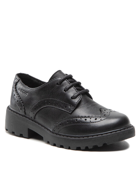 Geox Оксфордки Geox J Casey G. N J6420N 00085 C9999 M Черен