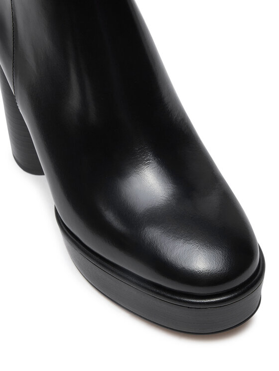 MICHAEL Michael Kors Ботильйони MICHAEL Michael Kors Carlisle Leather Platform Boot 40F4CLME1L Чорний
