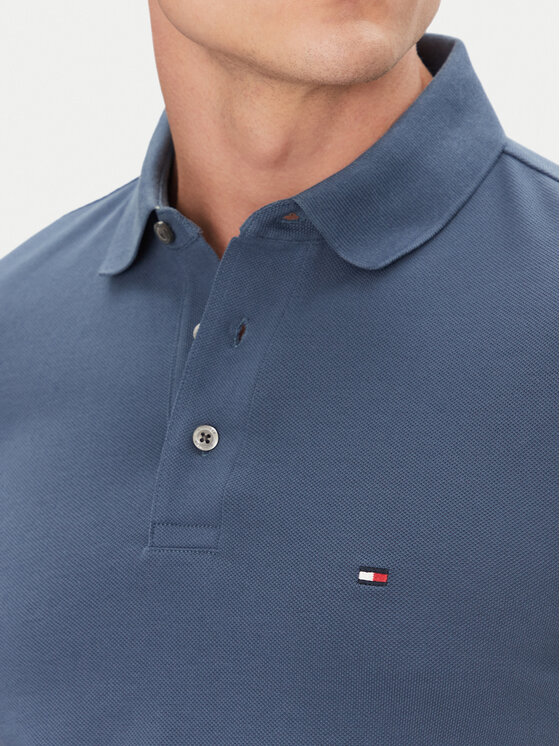 Tommy Hilfiger Tommy Hilfiger Polo majica 1985 MW0MW17771 Modra Slim Fit