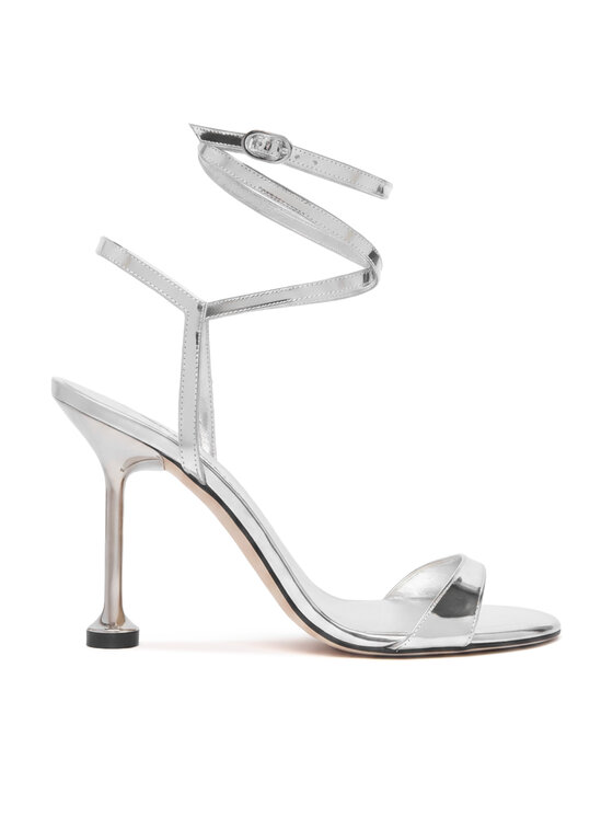 Stuart Weitzman Босоніжки Stuart Weitzman Naudistini Wrap 100 SM911 Срібний