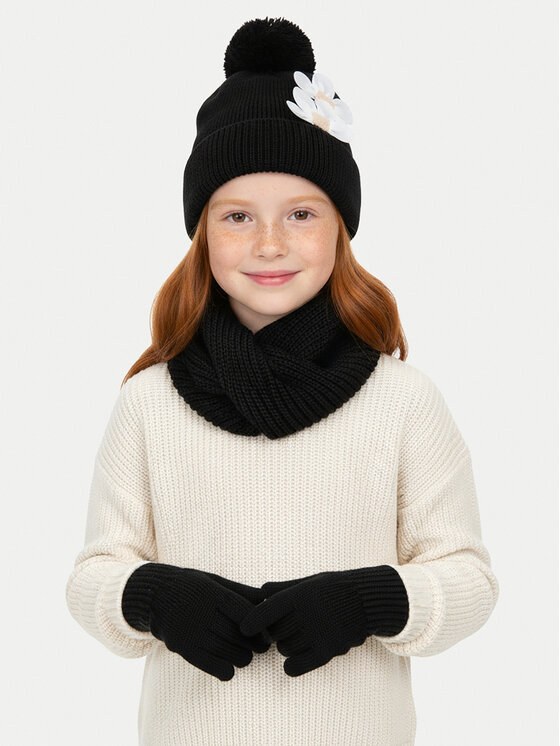 Mayoral Set čepice, tunelová šála a rukavice Mayoral 10071 Černá