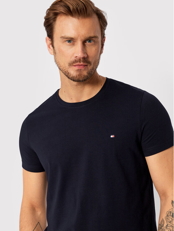 Tommy Hilfiger Tommy Hilfiger T-shirt Core Stretch MW0MW27539 Tamnoplava Slim Fit