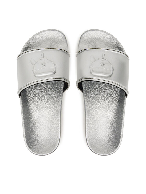 KARL LAGERFELD Шльопанці KARL LAGERFELD Kondo Maxi KL80819M Срібний